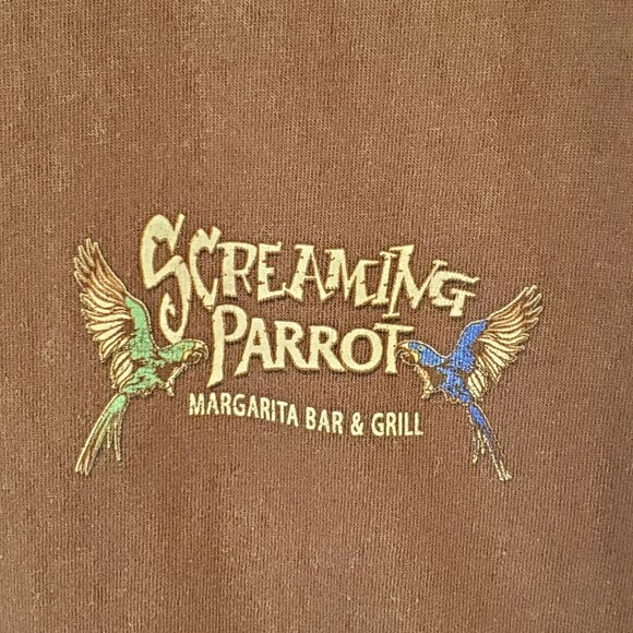 Newport Blue T-Shirt Men's Medium Screaming Parrot Margarita Bar & Grill Brown - Picture 7 of 7